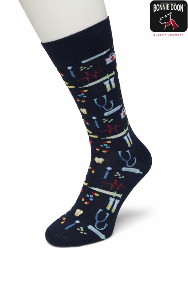 Bonnie Doon Socken Medizin "Light Navy" Gr. 36-42, Baumwolle