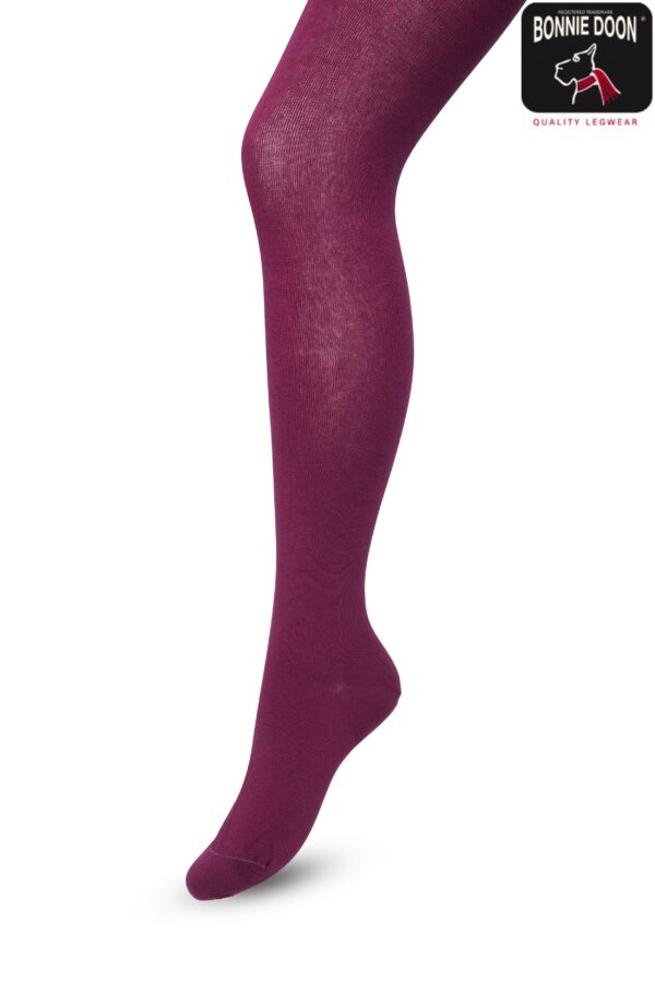 Bonnie Doon Strumpfhose "Crushed Violet" Gr. 42-44/X-Large, 80%Bio-Baumwolle, Einfarbig