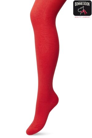 Bonnie Doon Strumpfhose "Southern Fish Red" Gr. 36-38/Small, 80%Bio-Baumwolle, Einfarbig