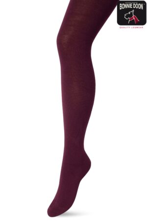 Bonnie Doon Strumpfhose "Wine" Gr. 36-38/Small, 80%Bio-Baumwolle, Einfarbig