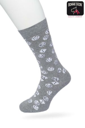 Bonnie Doon Socken Würfel "Grey" Gr. 40-46, Baumwolle, handgekettelte Fußspitze