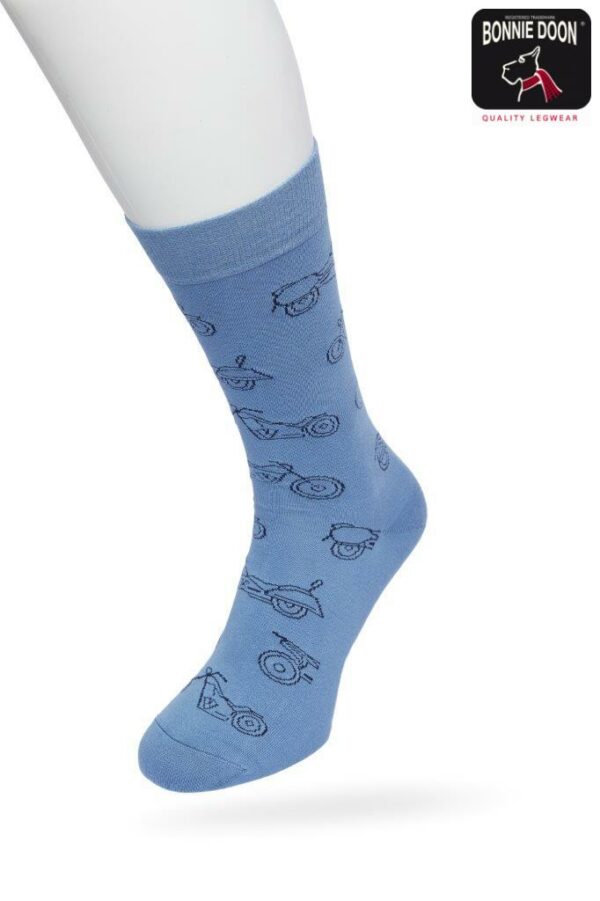 Bonnie Doon Socken Motorbike "Coronet Blue" Gr. 39-42, 78%Baumwolle, Motorrad