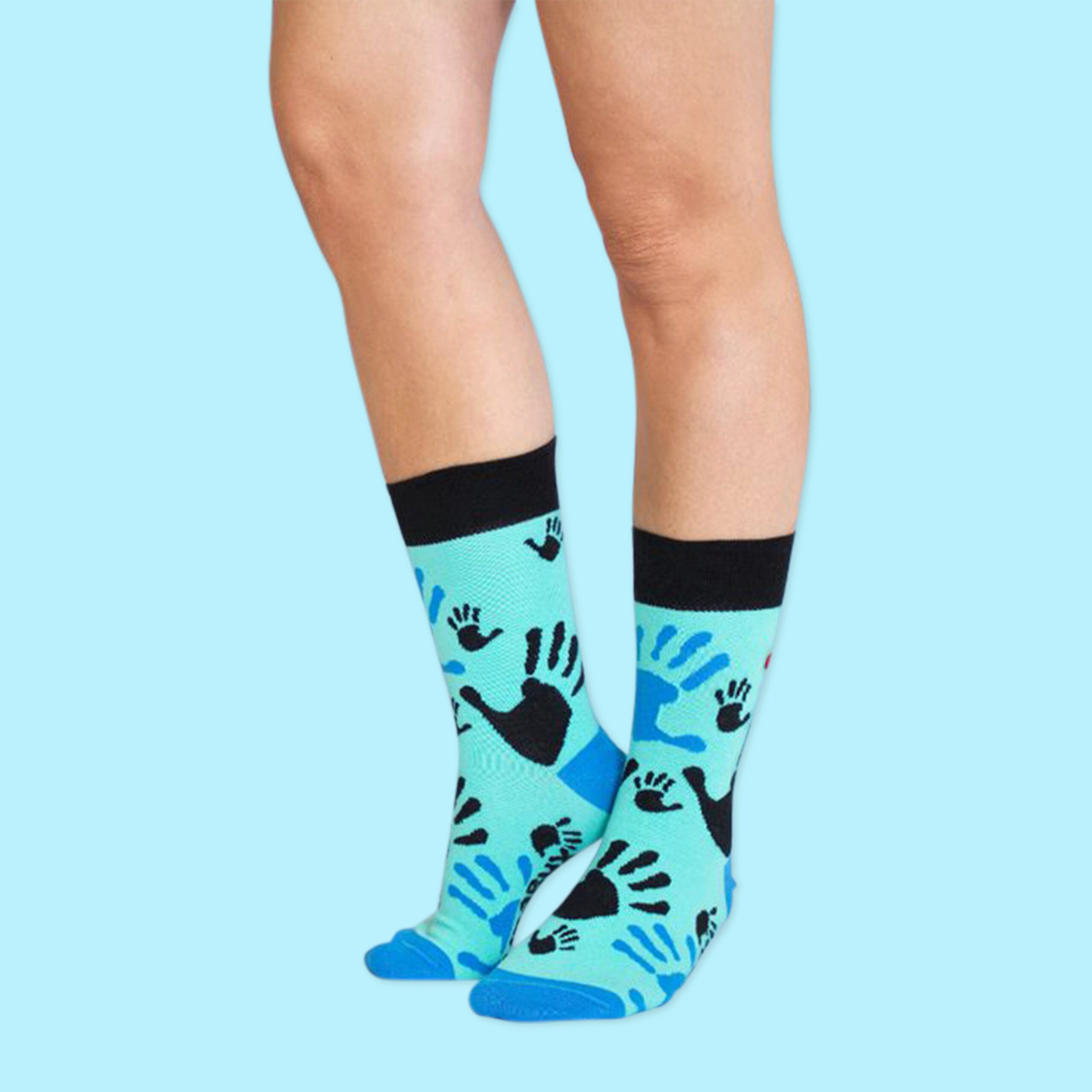 Unabux Socken "Hands Up" Gr. 36-40, mit Komfortbund, 80%Baumwolle