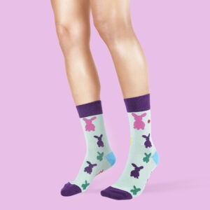 Unabux Socken "Easter Time" Gr. 36-40, mit Komfortbund, 80%Baumwolle