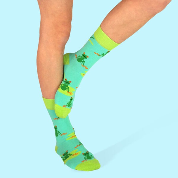 Unabux Socken "Fresh Frog" Gr. 36-40, mit Komfortbund