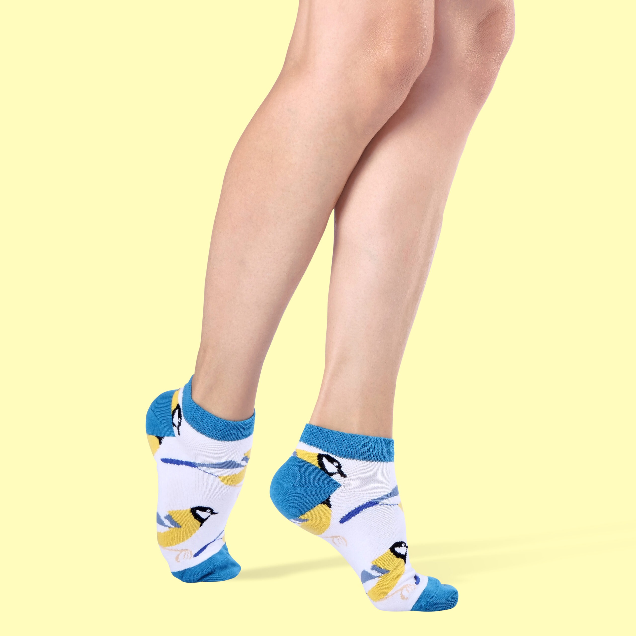 Unabux Sneaker-Socken "Chickadee" Gr. 36-40, mit Komfortbund, 80%Baumwolle