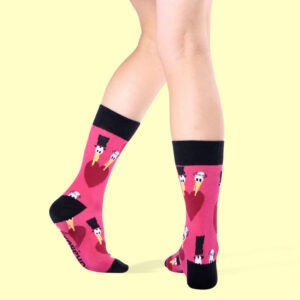 Unabux Socken "Just Married" Gr. 36-40, mit Komfortbund, 80%Baumwolle