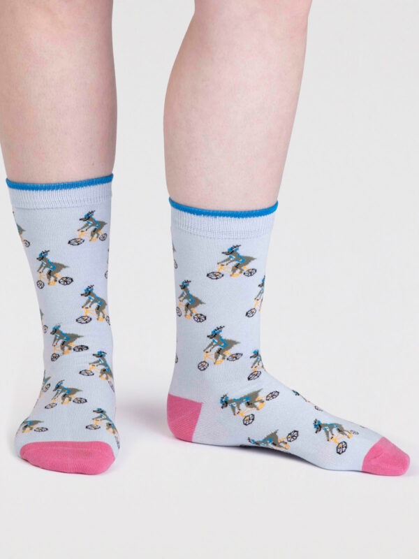 Thought Viskose Socken aus Bambus Imen Animal "Ice Blue" Gr. 36-40, Lady