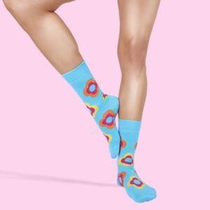 Unabux Socken "Hippi Flowers" Gr. 36-40, mit Komfortbund, 80%Baumwolle