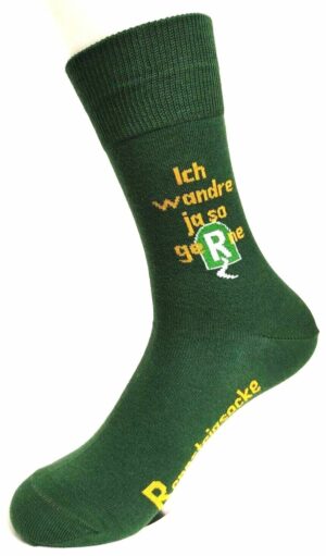 Rennsteigsocke ein Stück Weg mit dir Gut Runst! "Wiese dkl." Gr. 35-38, Cotton
