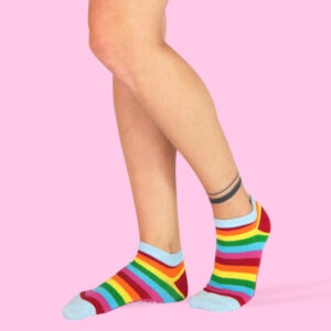 Unabux Sneaker-Socken "Short Rainbow" Gr. 41-46, mit Komfortbund, 80%Baumwolle