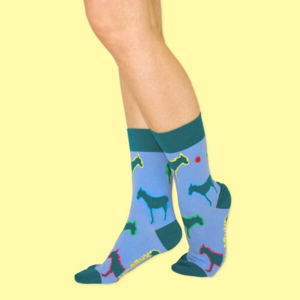 Unabux Socken "Coloured Donkey" Gr. 36-40, mit Komfortbund, 80%Baumwolle