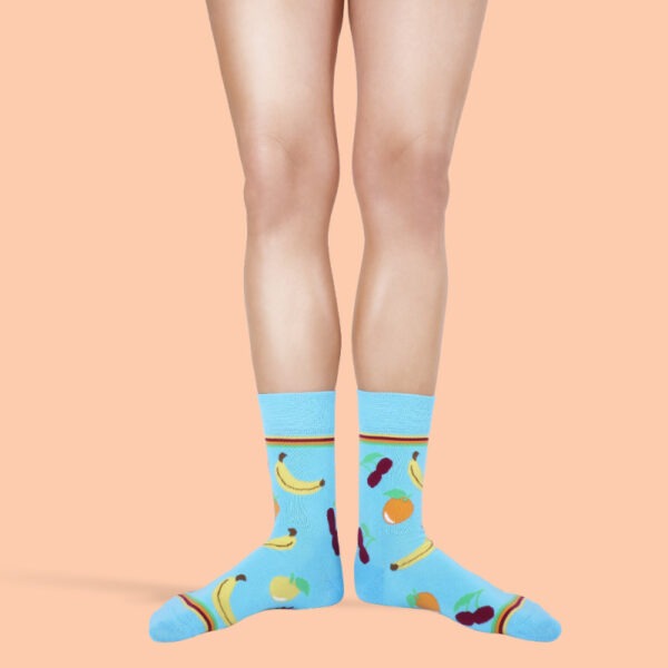 Unabux Socken "Fruit Salad" Gr. 41-46, mit Komfortbund, 80%Baumwolle