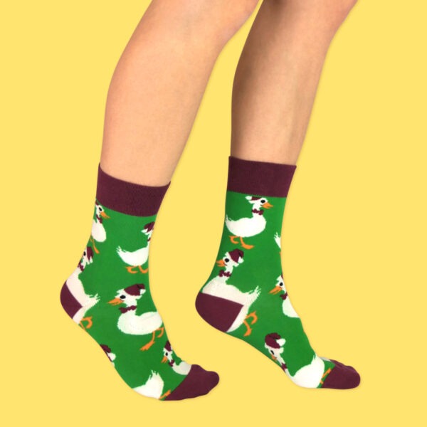 Unabux Socken "Goose Party" Gr. 41-46, 80%Baumwolle, mit Komfortbund
