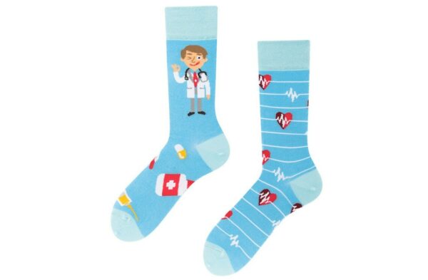 Todo Themen-Socken "...and Doctor" Gr. 35-38, Komfortbund, Baumwolle