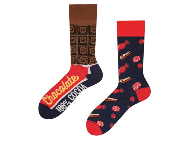 Todo Themen-Socken "Choco Choco" Gr. 43-46, Komfortbund, Baumwolle