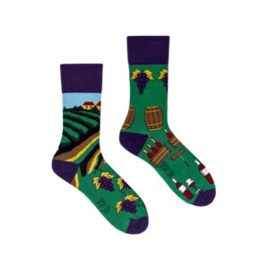 Spox Sox Themen-Socken "Winnica" Gr. 40-43, Komfortbund, handgekettelt