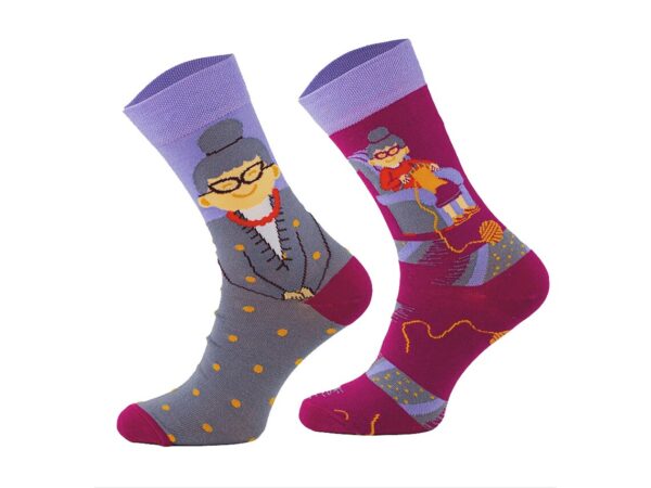 Todo Themen-Socken "Coole Oma" Gr. 35-38, Komfortbund, Baumwolle