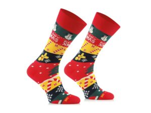 Todo Themen-Socken "Merry Christmas" Gr. 39-42, Komfortbund, Baumwolle