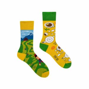 Spox Sox Themen-Socken "Tee" Gr. 40-43, Komfortbund, Baumwolle