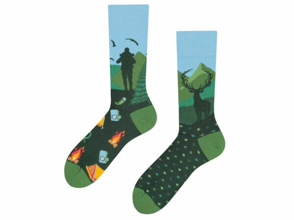 Todo Themen-Socken "Mountain Trail" Gr. 35-38, Komfortbund, Baumwolle